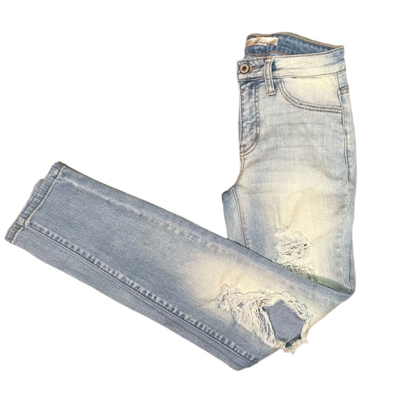 KanCan Distressed Light Wash Blue Jeans Size 25 - Picture 2 of 3